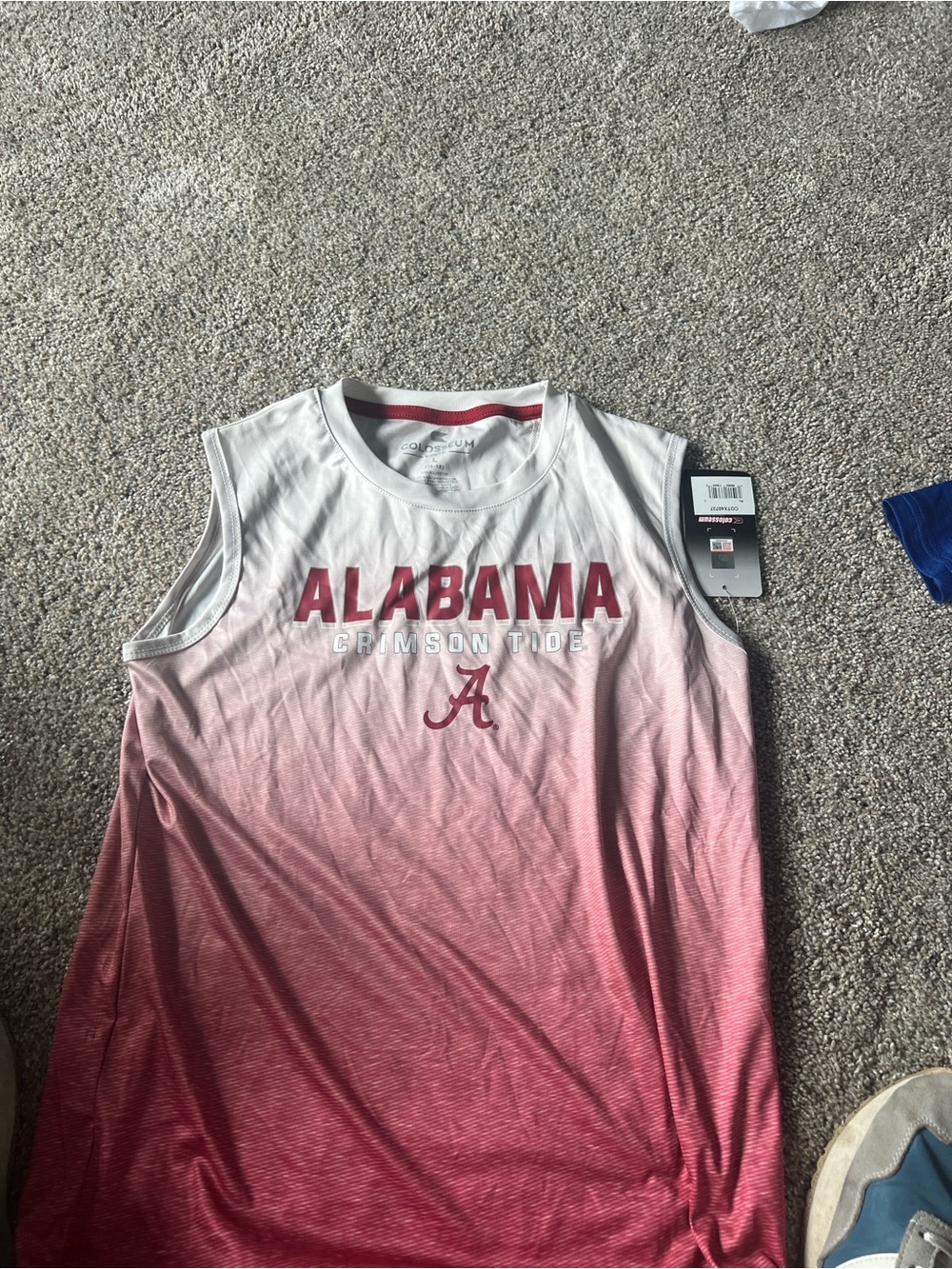 Alabama Crimson Tide Ombre Tank Top - Red/White Youth Large
